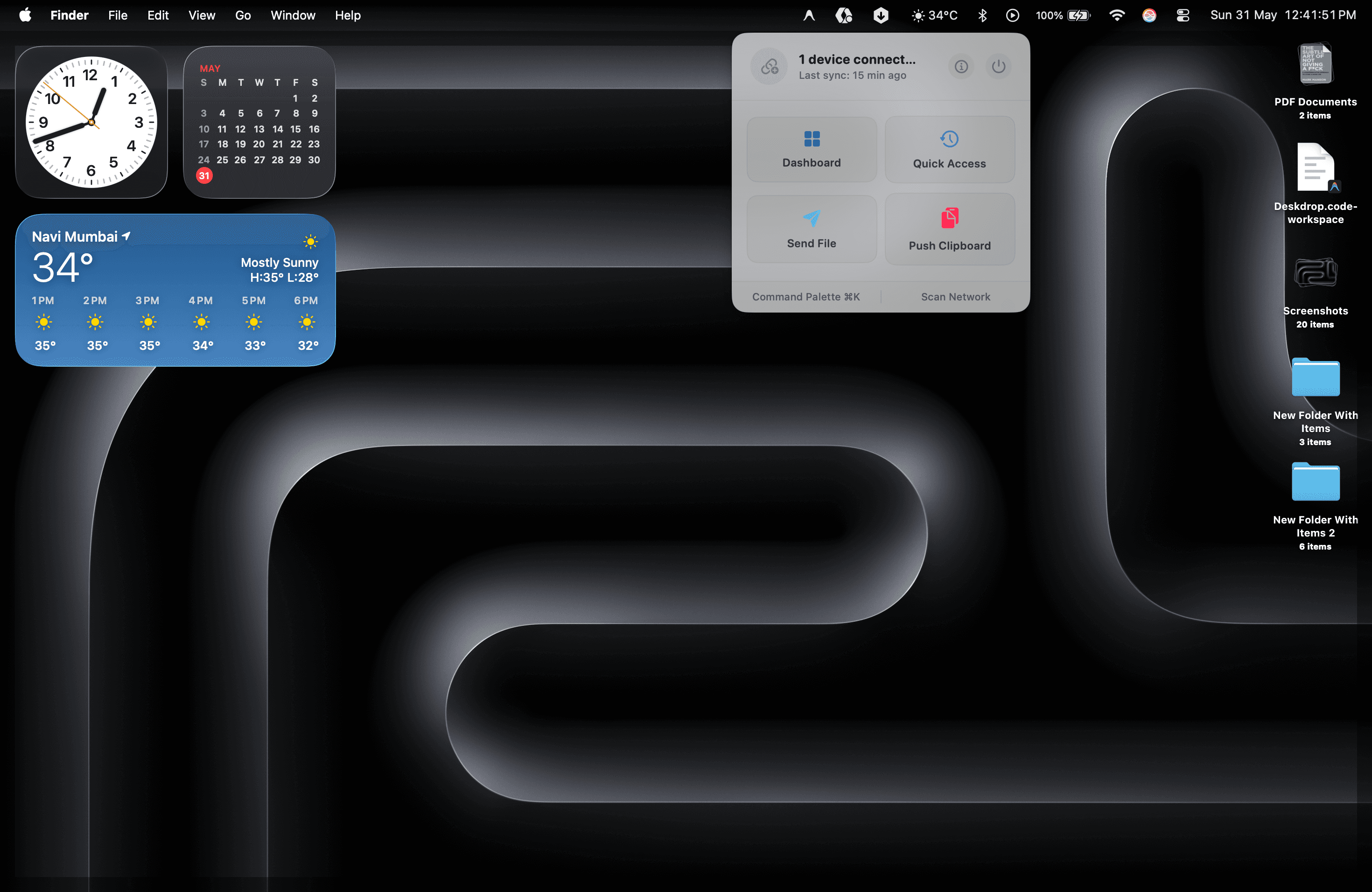 laptop Menu Bar